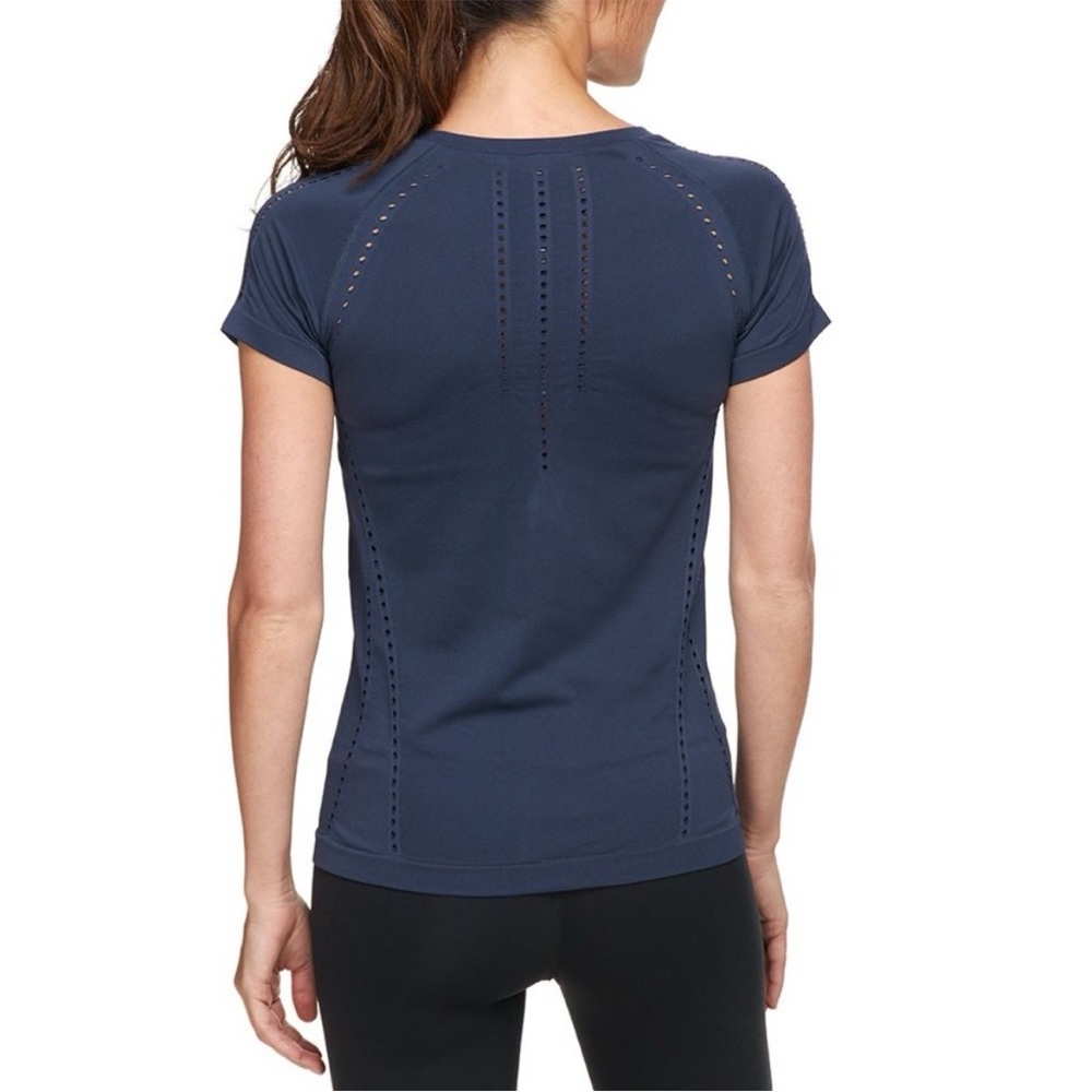 Kari Traa Navy Blue Tone Tee Size XS/S Performance Fitted Perforated